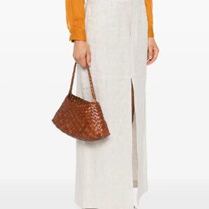 DRAGON DIFFUSION mini cognac brown Rosanna leather tote bag